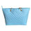 Thumbnail: Badgley Mischka Light Blue Quilted Chain Strap Tote – Vegan Leather
