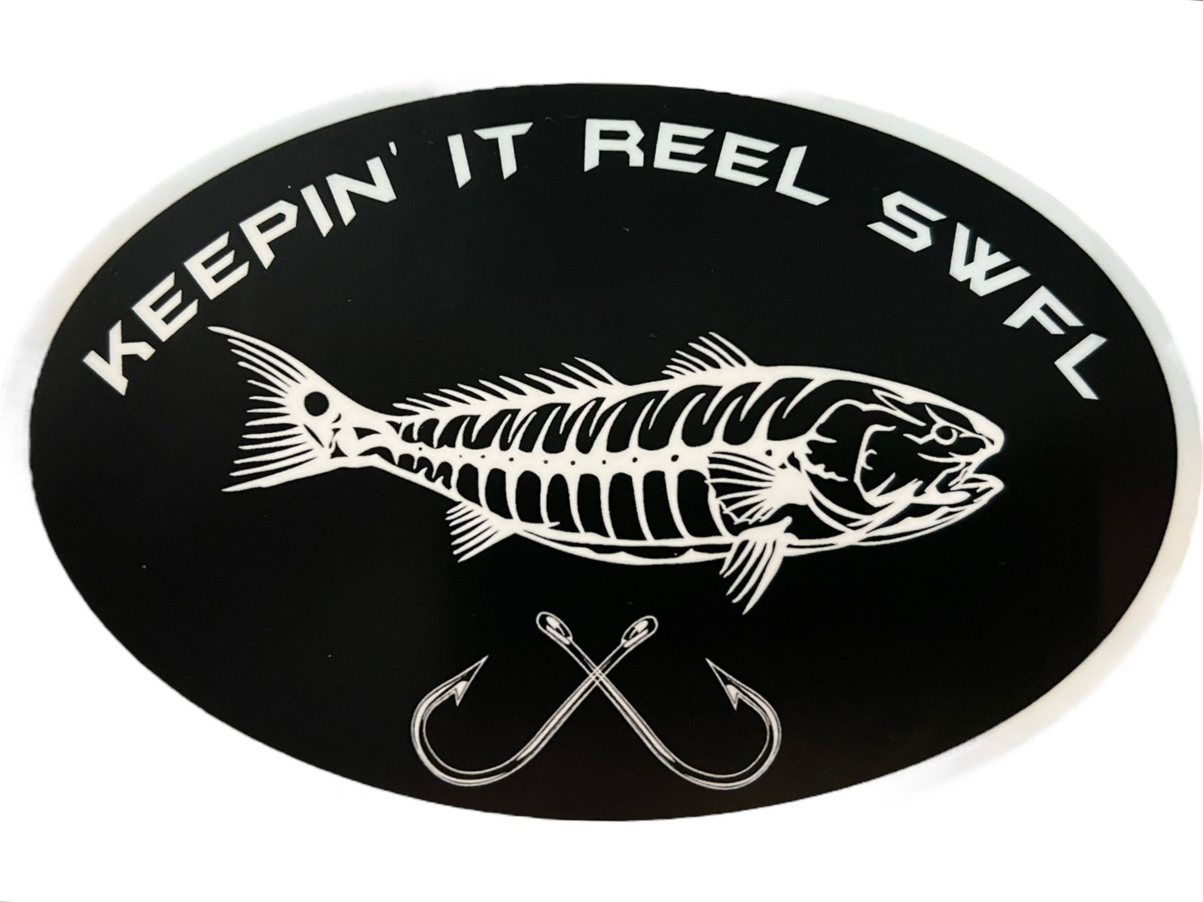 KEEPIN' IT REEL SWFL Skeleton Fish Vinyl Sticker