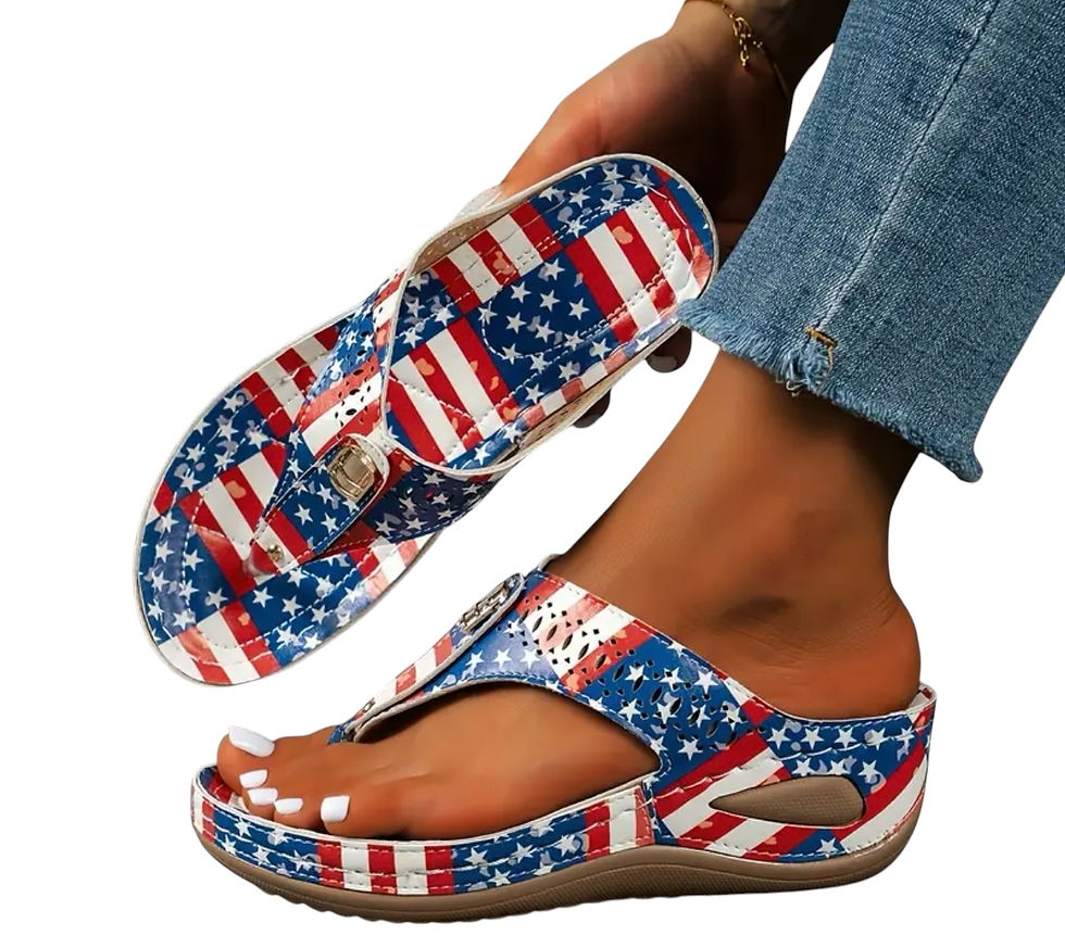 Thumbnail: Summer Freedom Walks – Patriotic Platform Sandals