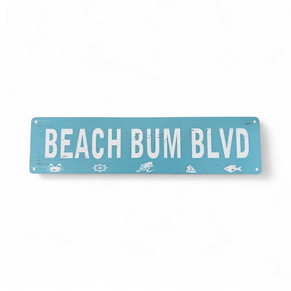 Thumbnail: Beach Bum Blvd Coastal Wall Sign – Nautical Beach Décor