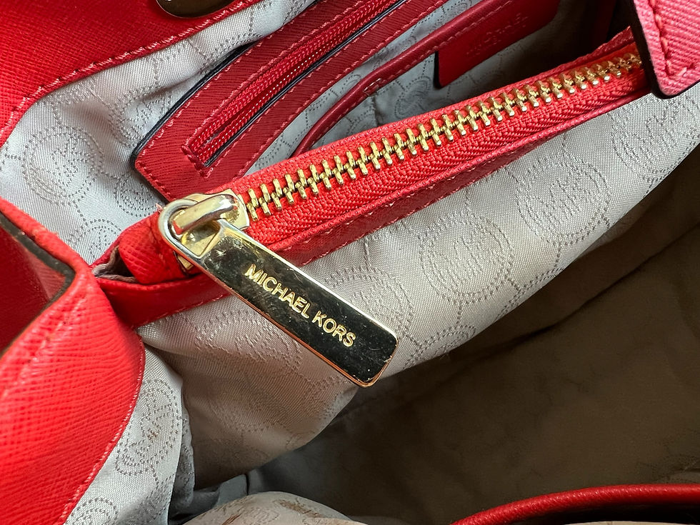 Thumbnail: Michael Kors Cynthia Satchel – Red Leather Handbag