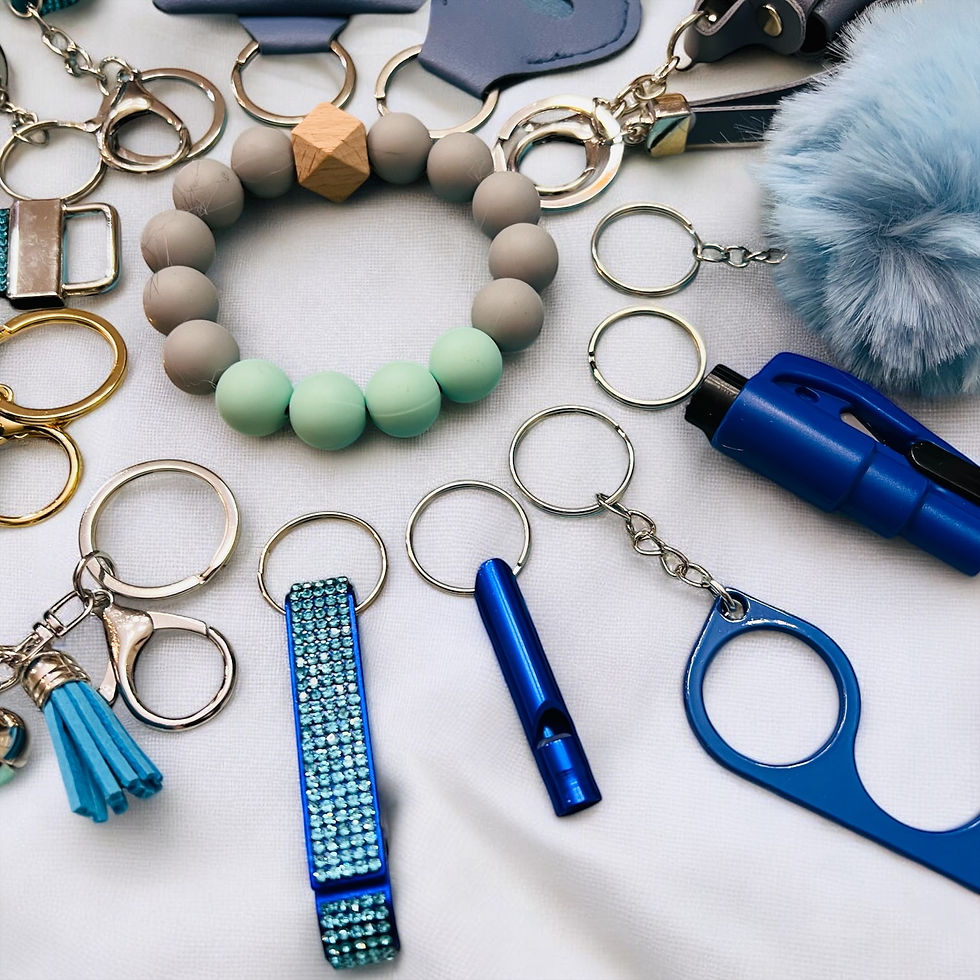 Thumbnail: GlamGuard Keychain Set - Teal Blue