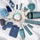 Thumbnail: GlamGuard Keychain Set - Teal Blue