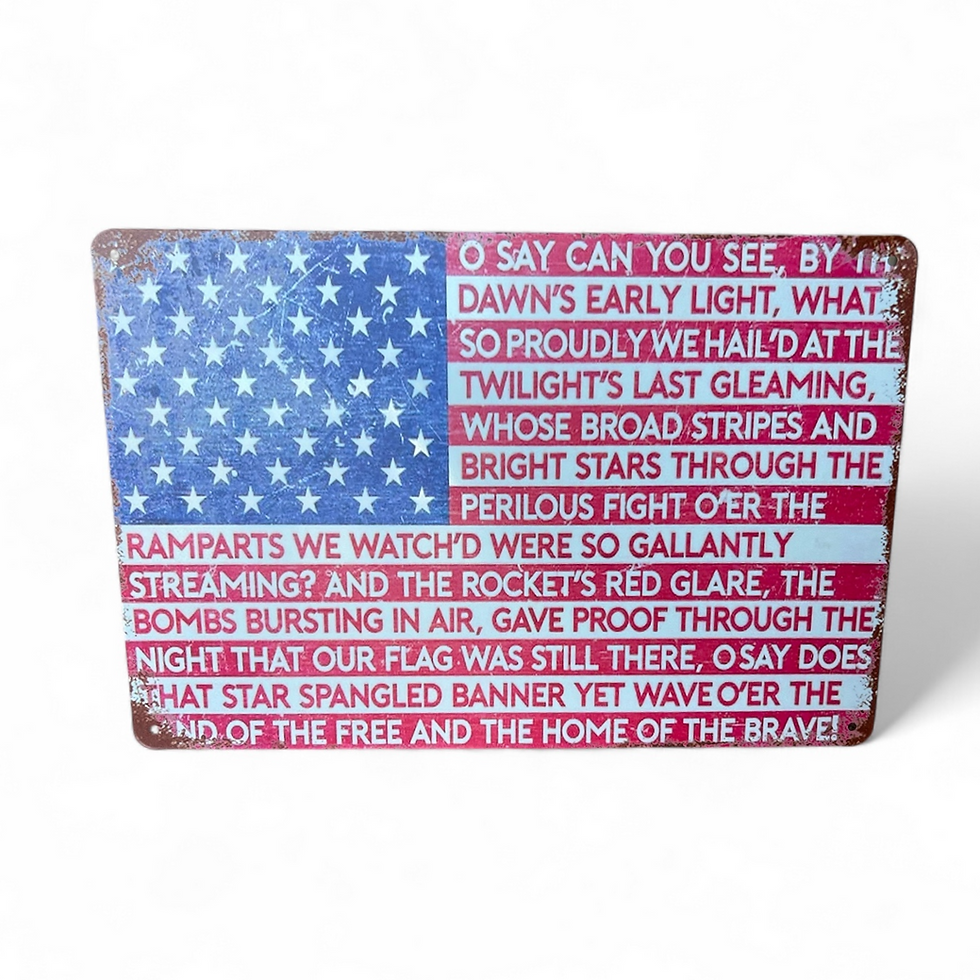 Thumbnail: Rustic American Flag Wall Sign – Star Spangled Banner