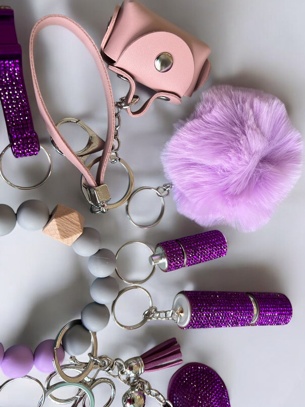 Thumbnail: GlamGuard Keychain Set – Purple