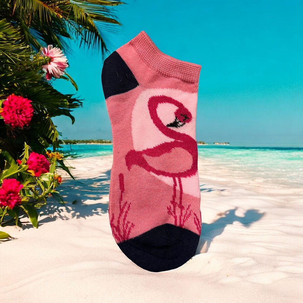 Thumbnail: Flamingo Fun Ankle Socks - 5 Pack