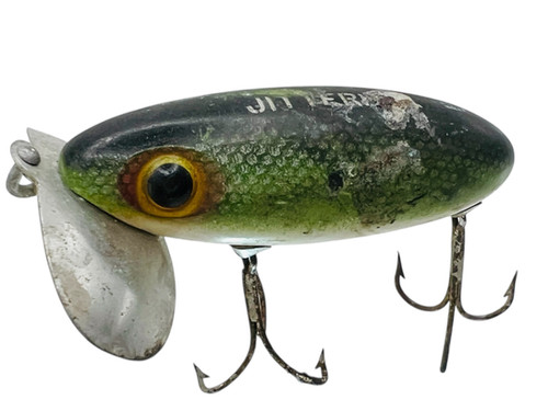 Vintage Fred Arbogast Jitterbug Fishing Lure – Bug-Eyed Green