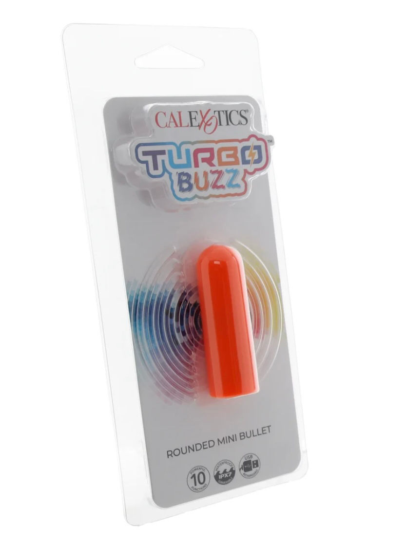 CalExotics Turbo Buzz Rounded Mini Bullet Vibe in Orange