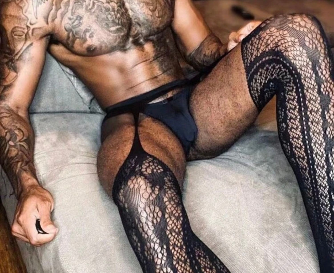 1pc Men's Open Crotch Hollow Out Pantyhose With High Elasticity