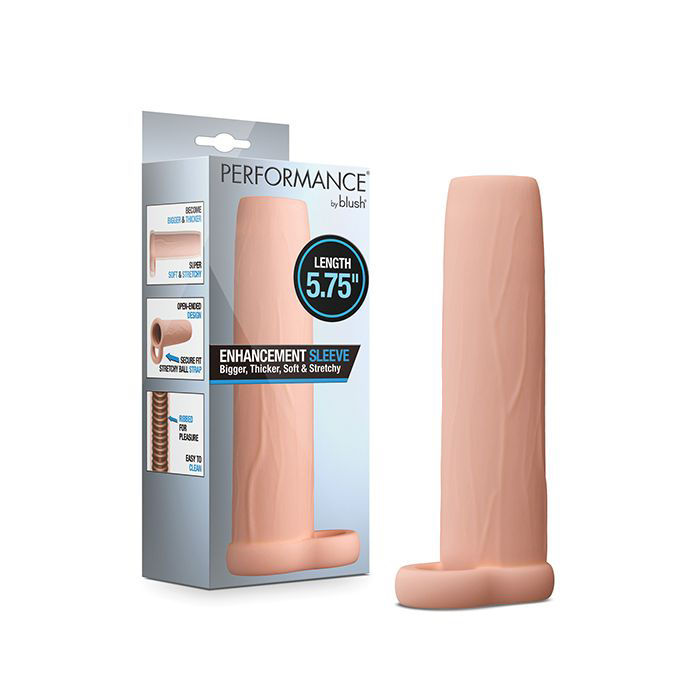 Blush Performance 5.75" Enhancement Sleeve - Beige