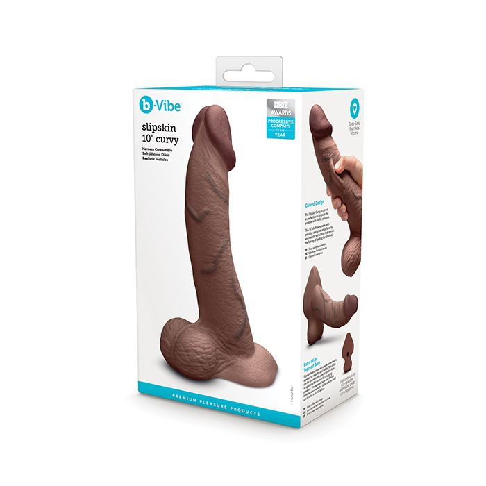 b-Vibe Slipskin 10" Curvy - Brown