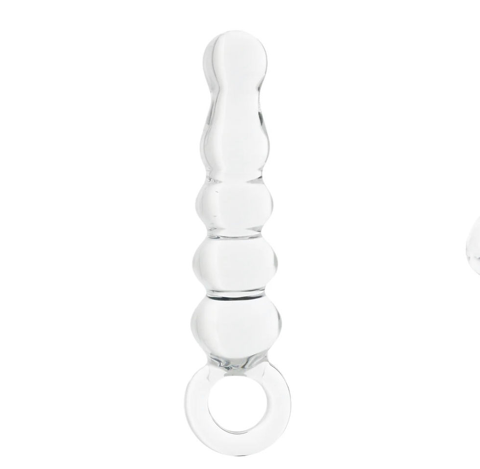 Thumbnail: Clarity Hera's Tryst Beaded Glass Dildo