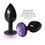Thumbnail: The 9's The Silver Starter Bejeweled Round Stainless-Steel Plug - Black/Violet