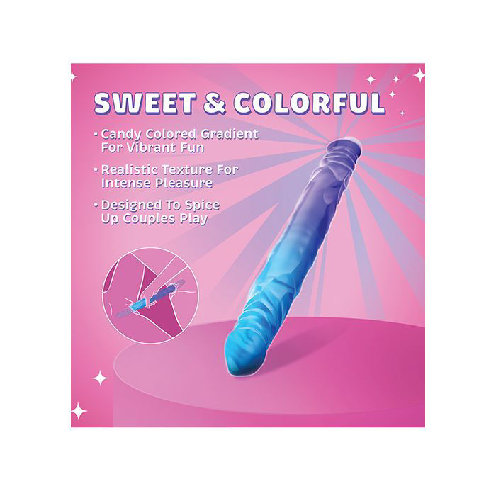 Thumbnail: Blush B Yours 14" Large Double Dong Sugar Stud - Multi Color
