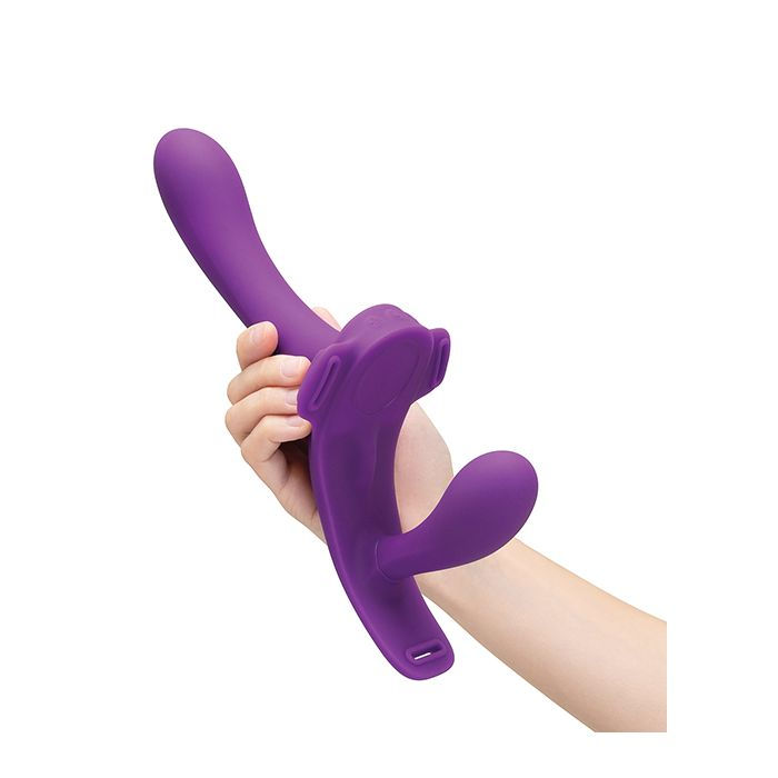Thumbnail: Lock-In Dual-Ended Vibrating Strap-On & Harness Set