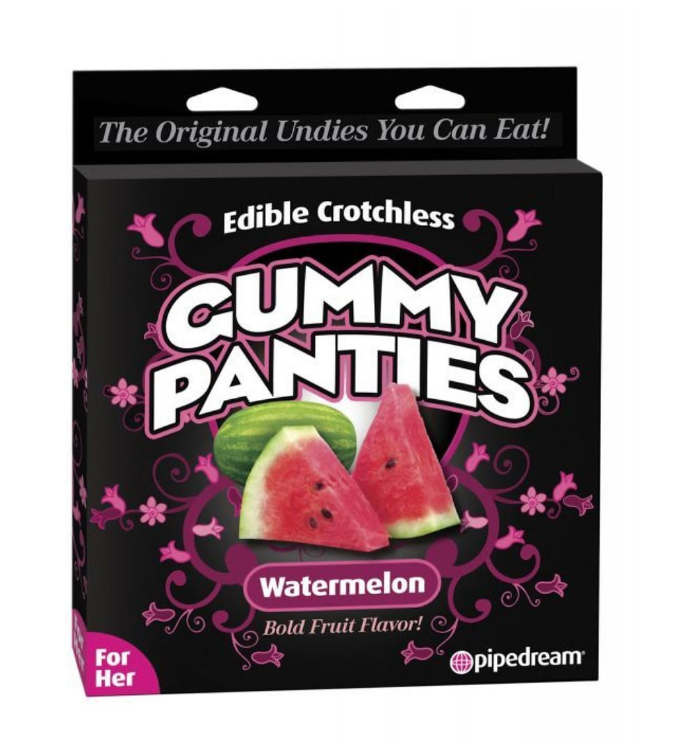 Edible Crotchless Gummy Panty - Watermelon