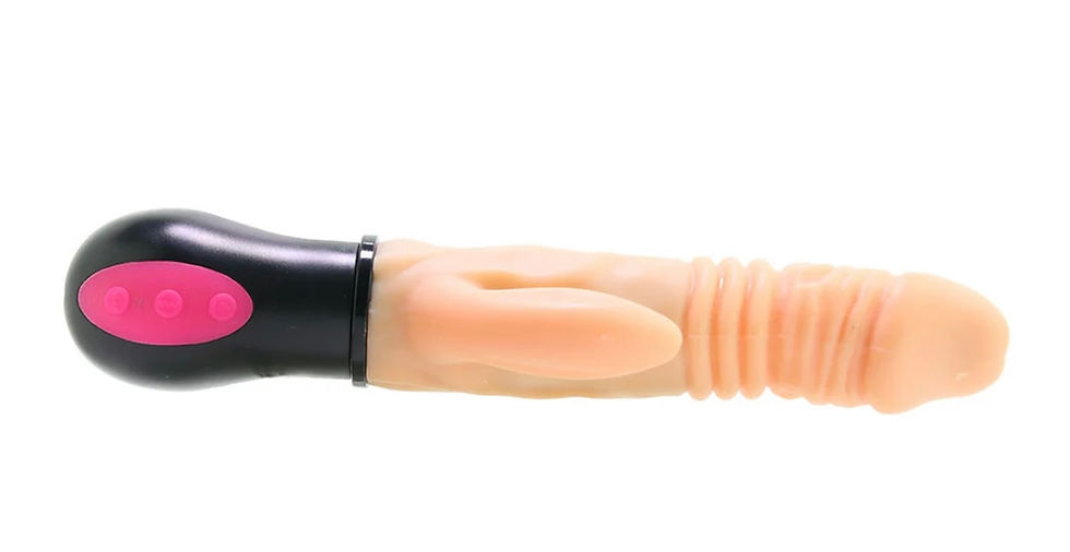 Thumbnail: Nasstoys Natural Real Skin Hot Cock Rotating Thruster Vibe in Flesh