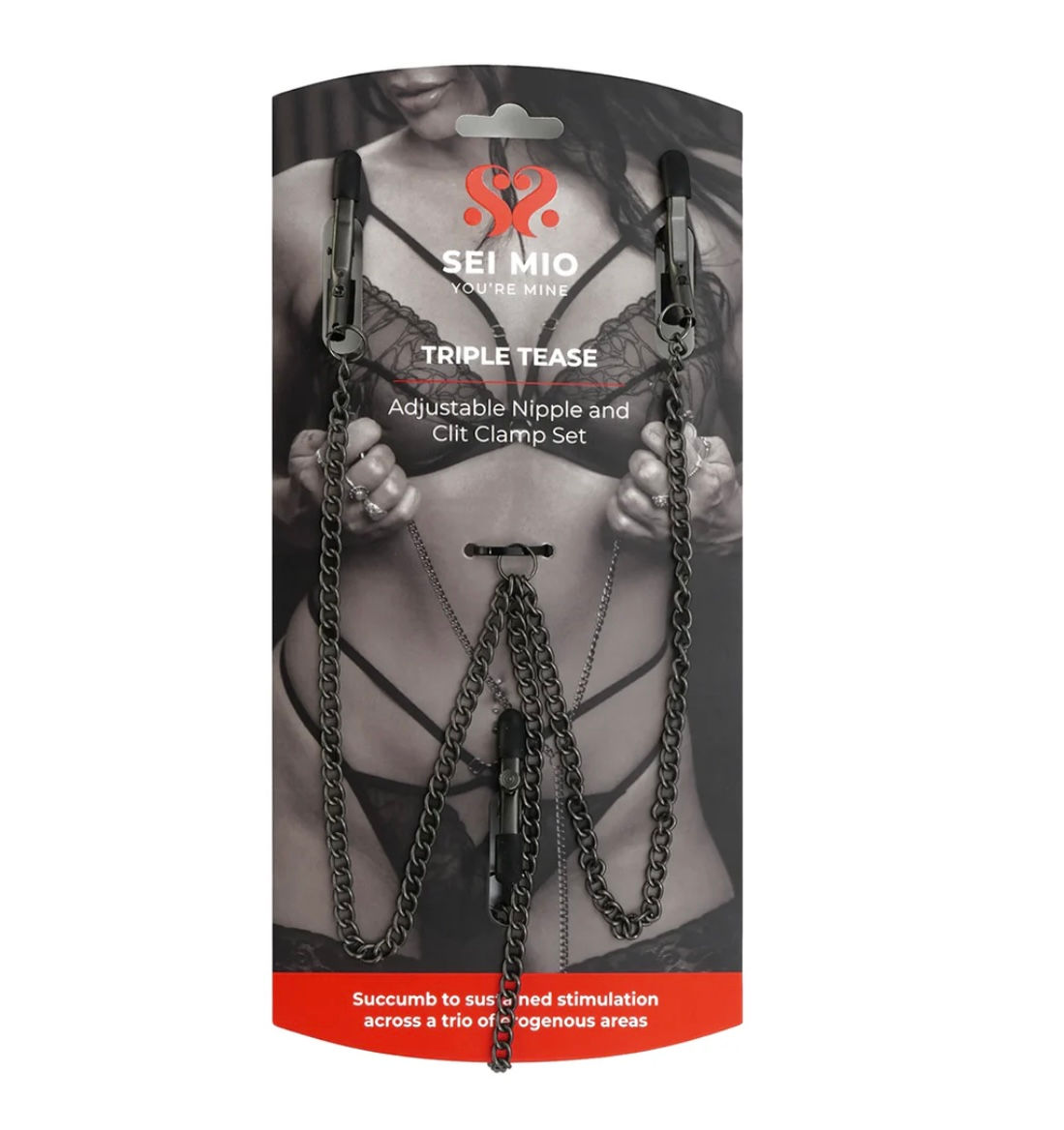 Creative Conceptions Sei Mio Triple Tease Nipple and Clit Clamp Set