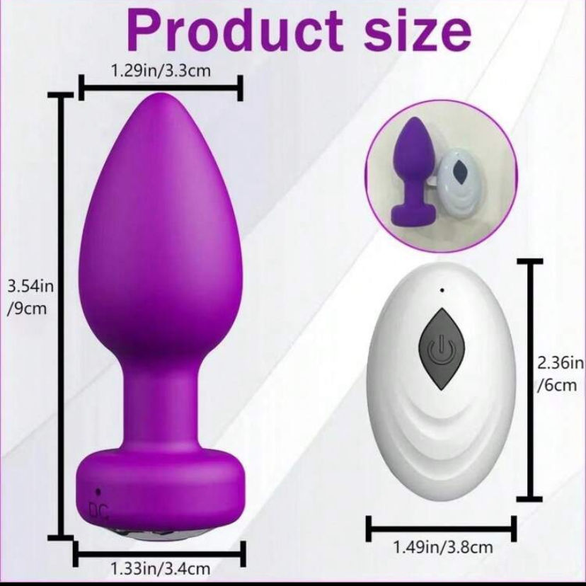 Thumbnail: 1pc Sex Toys,Vibrators With Wireless Remote Control,Anal Plug ,Ass Plug,Small Mi