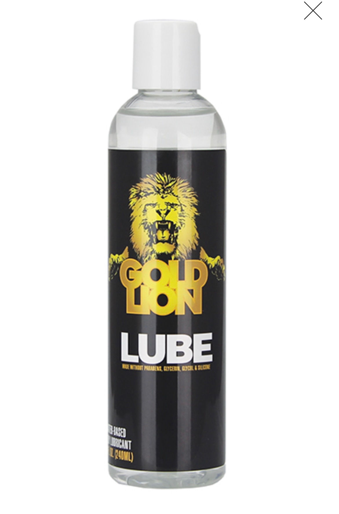 Gold Lion Water-Based Personal Lubricant - 8 oz Bottle