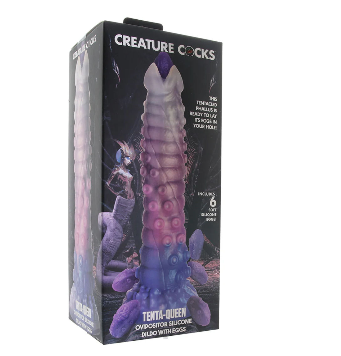 XR Brands Creature Cocks Tenta-Queen Ovipositor Dildo and Eggs