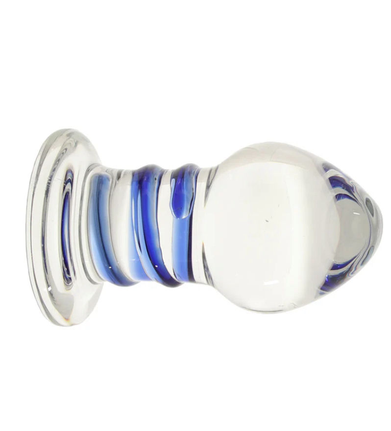 Thumbnail: gläs Double Penetration Swirly Dildo & Plug Set