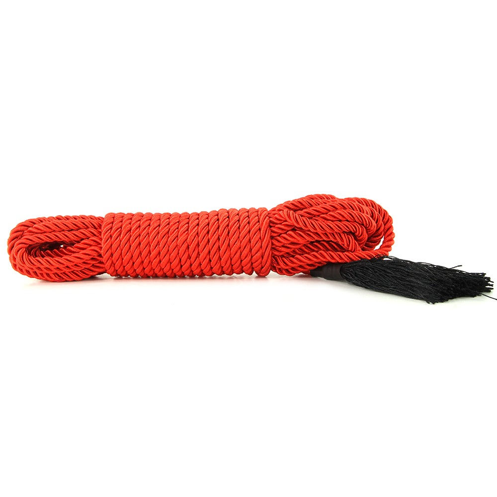 Fetish Fantasy Deluxe 32' Silky Rope in Red