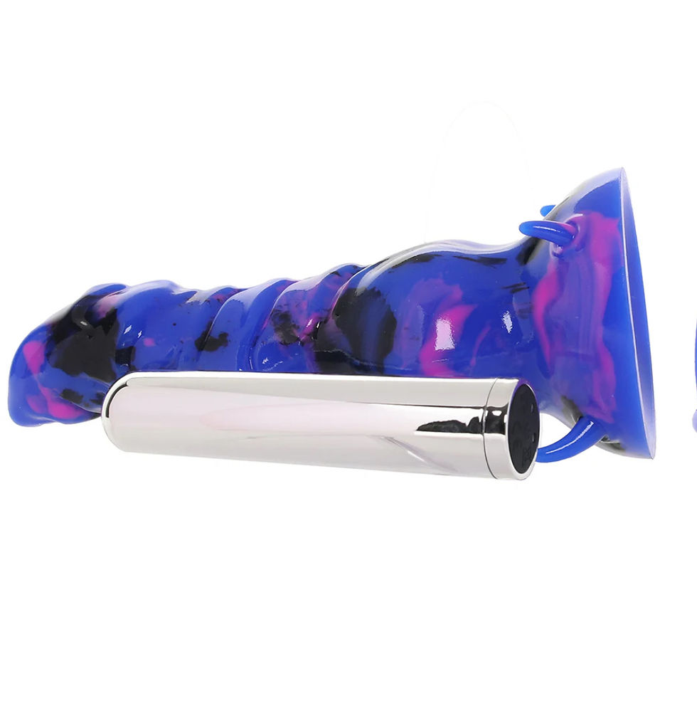 Thumbnail: Hott Products Monster Romance Horny Halfling Dildo with Bullet Vibe 