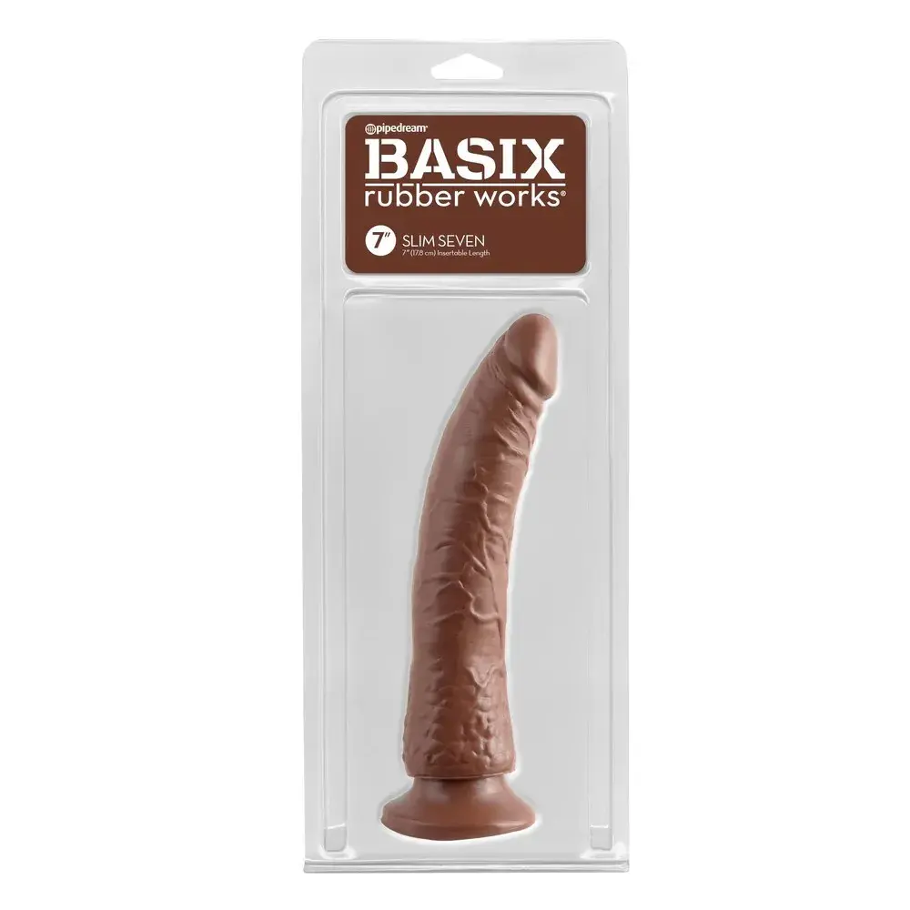 Basix Rubber Works 7" Slim Dong - Brown 