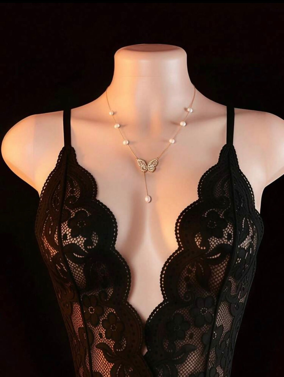 Thumbnail: Women's Lace Jumpsuit Fashion Shaping Low Cut Jumpsuit Design  Women's Lace Shee