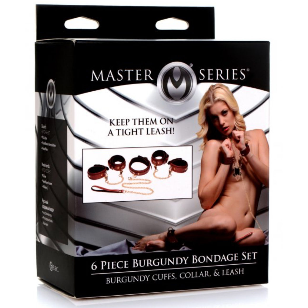 Master Series - 6 Piece Burgundy Bondage Set