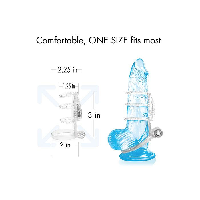Thumbnail: Doctor Love's Zinger Dual Vibrating Cock Cage - Clear