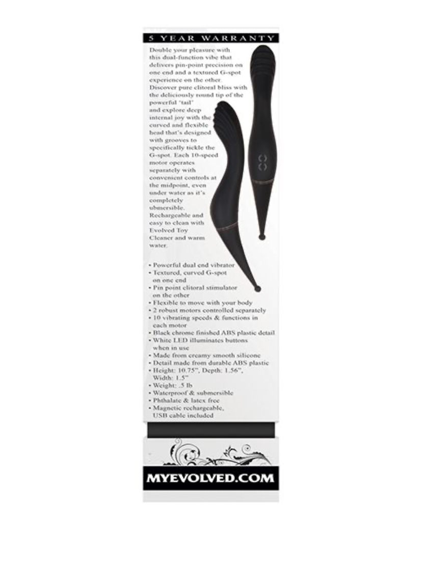 Thumbnail: Evolved Tantalizing Teaser Dual End Vibrator - Black