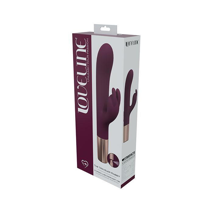 Shots Loveline Traveler Rabbit Vibrator - Burgundy