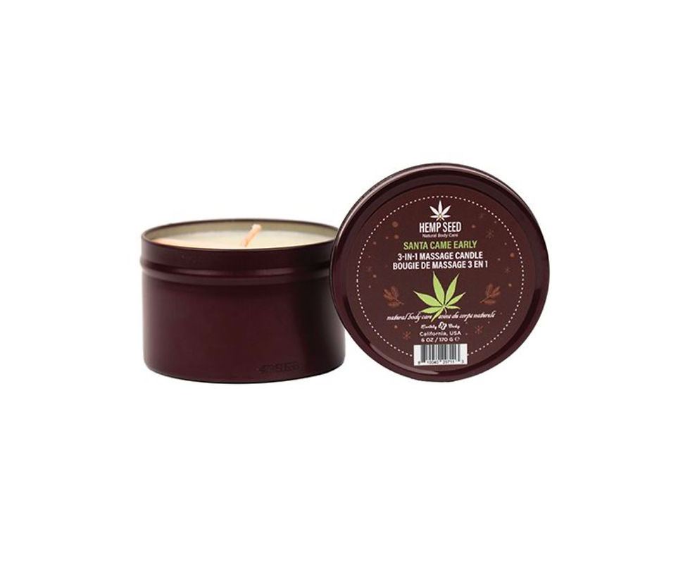 Earthly Body 2024 Holiday 3 in 1 Massage Candle - 6 oz Santa Came Early