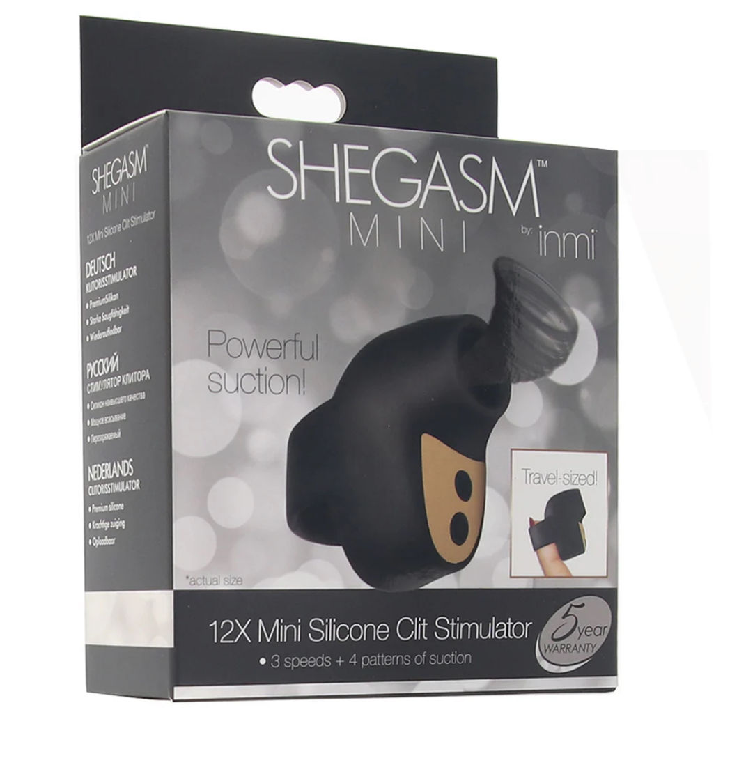 Shegasm Mini Silicone Clitoral Suction Vibe in Black