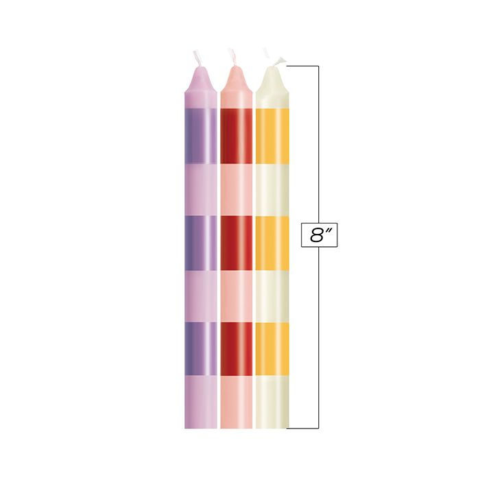 Thumbnail: The 9's Make Me Melt Sensual Warm-Drip Candles - Pastellines Stripes Pack of 3
