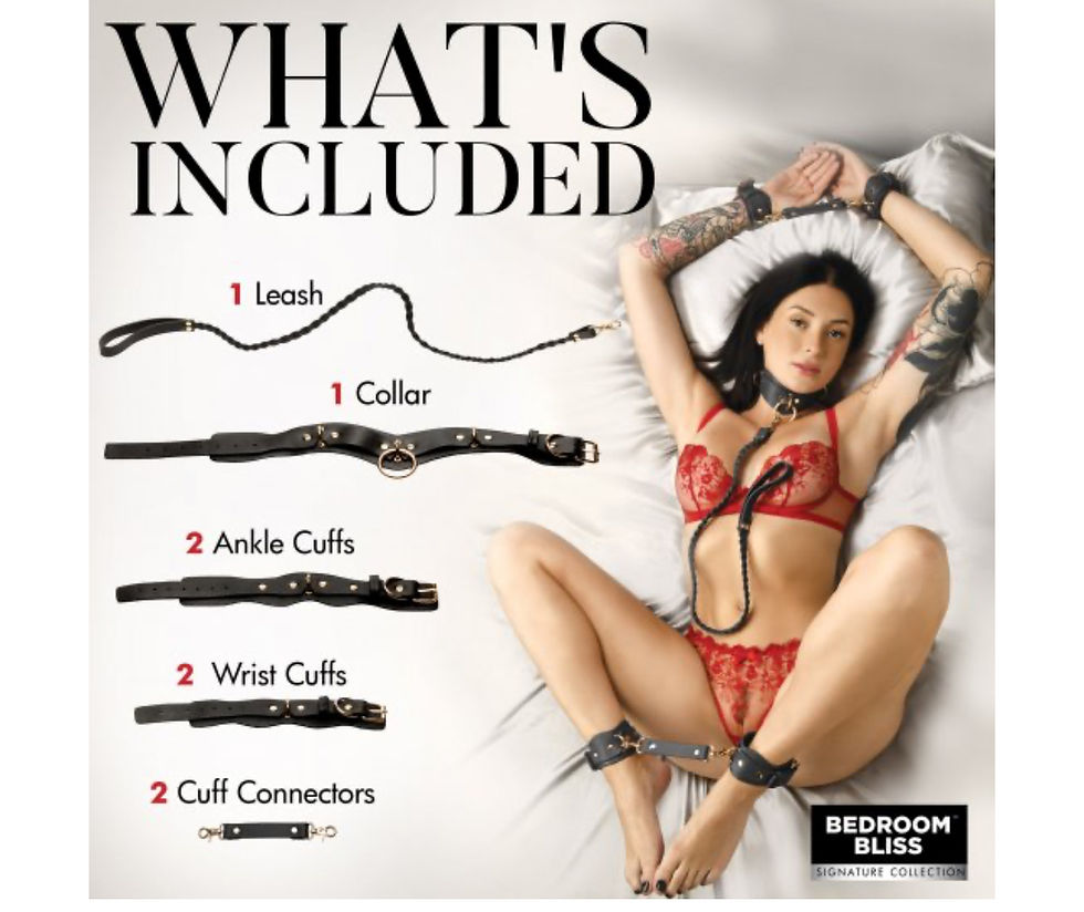 Thumbnail: Bedroom Bliss - Lover's Restraints Set - Black