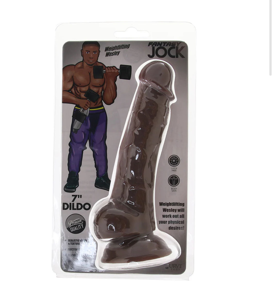 XR Brands Fantasy Jock Weightlifting Wesley 7 Inch Dildo