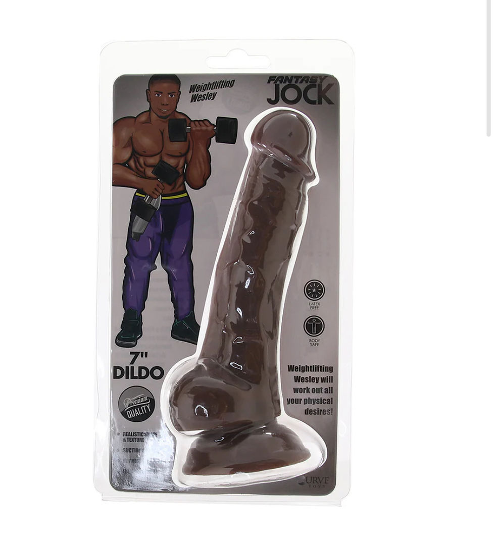 XR Brands Fantasy Jock Weightlifting Wesley 7 Inch Dildo