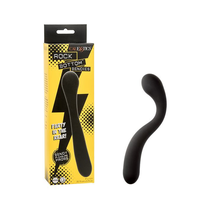 Rock Bottom Bendies Bendy Pleasure Dual Ended Anal Probe - Black