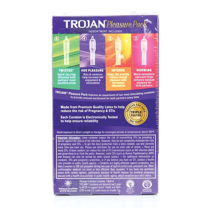 Thumbnail: Trojan Pleasure Condoms - Asst. Box of 12