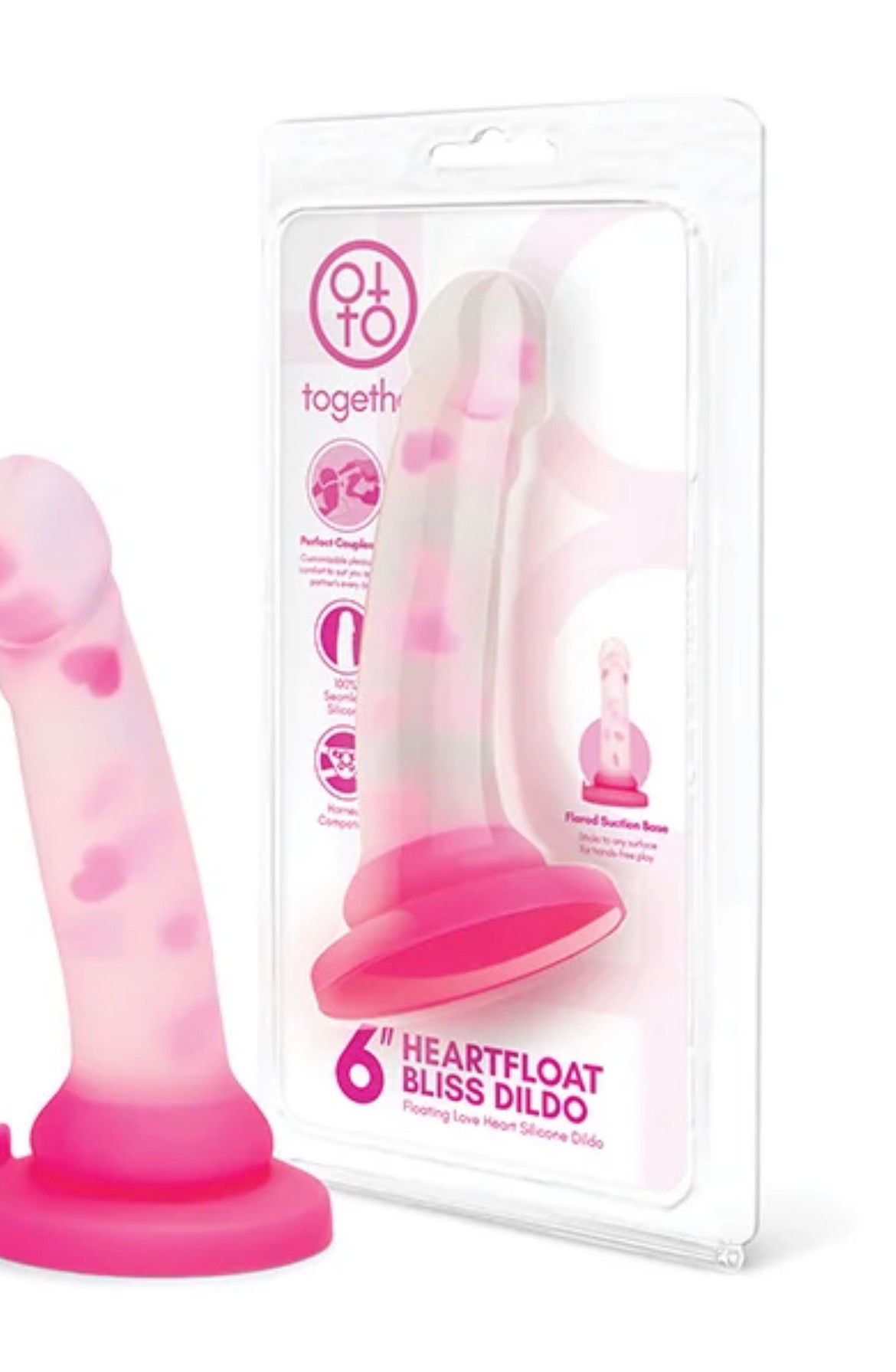Together 6" Heartfloat Bliss Dildo - Pink