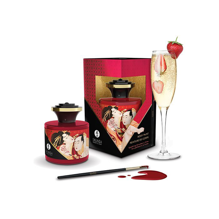 Shunga Body Paint - 1.7 oz Sparkling Strawberry Wine