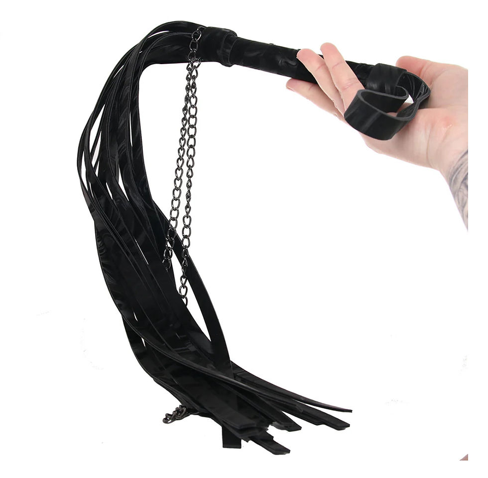 Thumbnail: Sportsheets Velvet Noir Chain Flogger