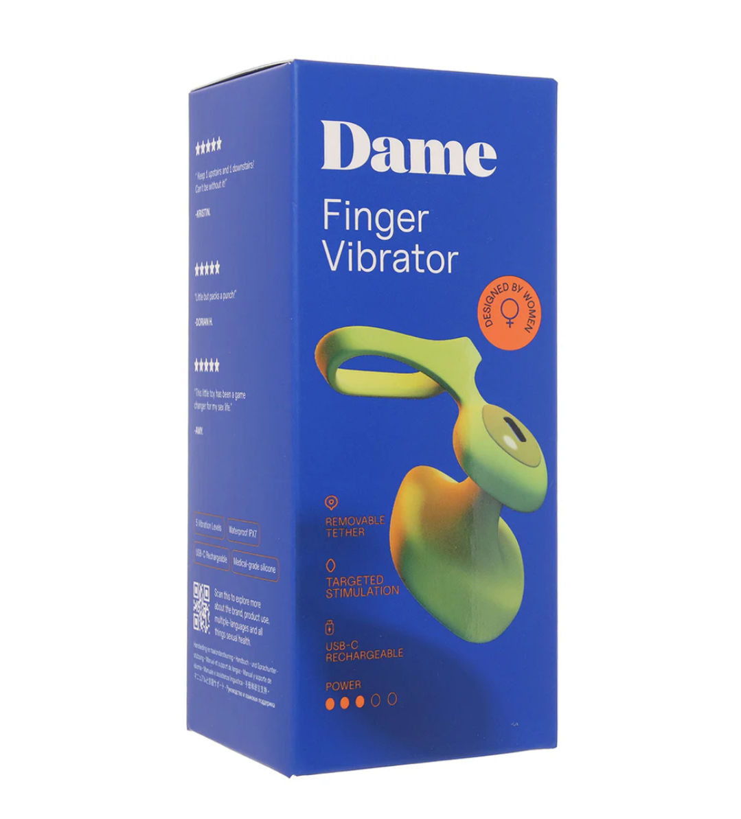 Dame Fin 2.0 Finger Vibe in Citrus