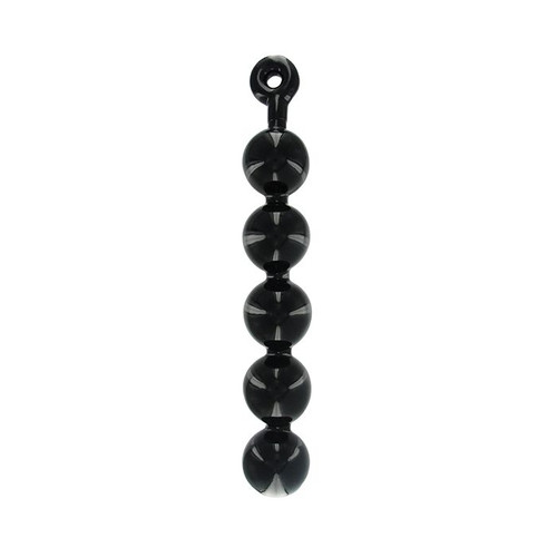 MASTER SERIES Black Baller Anal Beads