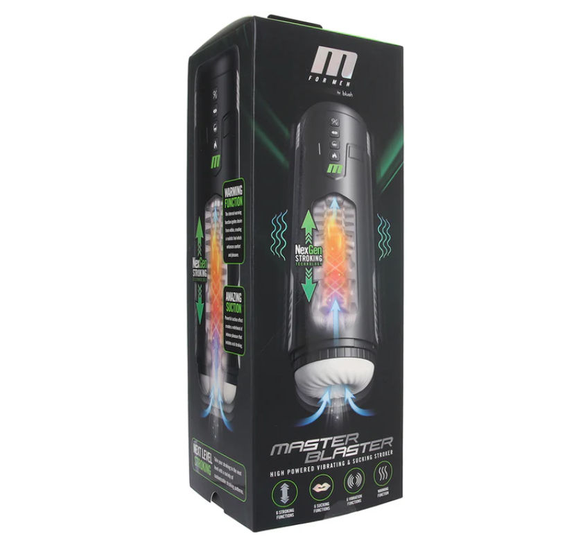 M for Men MasterBlaster Vibrating Sucking Auto Stroker