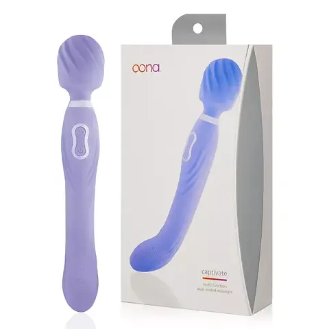 Captivate 13-Function Rechargeable Dual Ended Massager - Oona | The Romance Room Captivate 13-Function Rechargeable Dual Ended Massager - Oona | The Romance Room