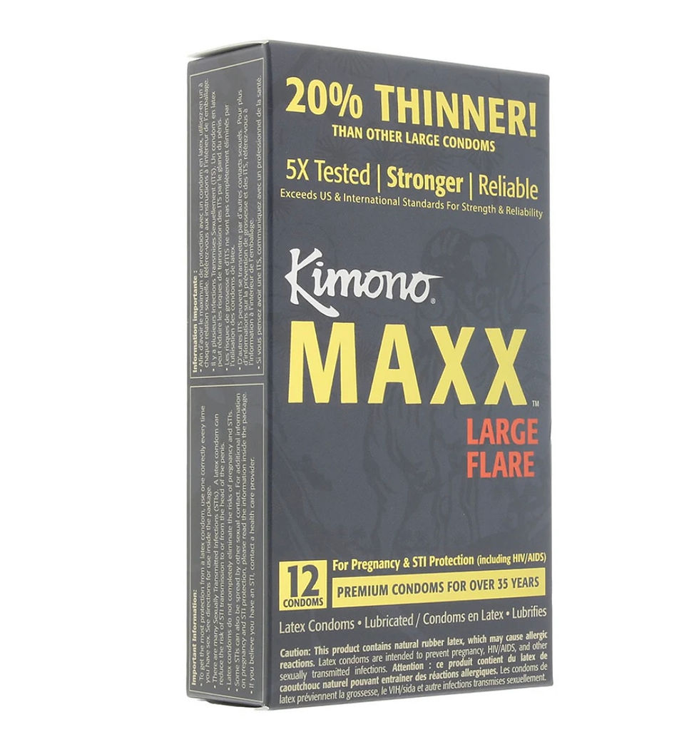 Kimono Kimono MAXX Large Flare Condoms in 12 Pack